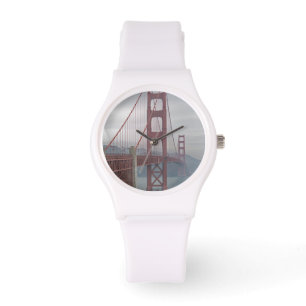 Golden gate bridge in mist. watch