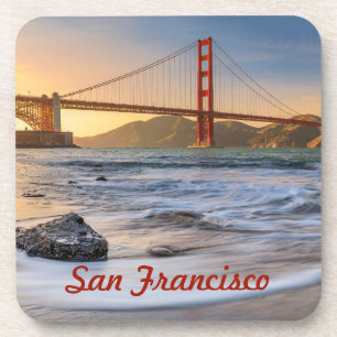 Golden Gate Bridge in San Francisco at sunset Coaster