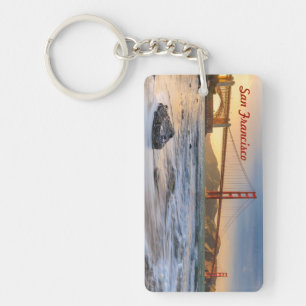 Golden Gate Bridge in San Francisco at sunset Key Ring