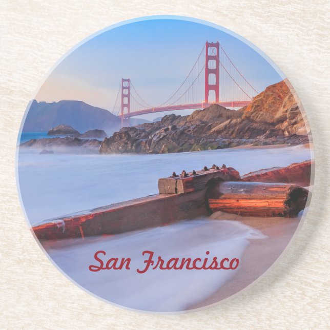 Golden Gate Bridge in San Francisco, Baker Beach Coaster (Front)