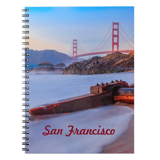 Golden Gate Bridge in San Francisco, Baker Beach Notebook (Front)