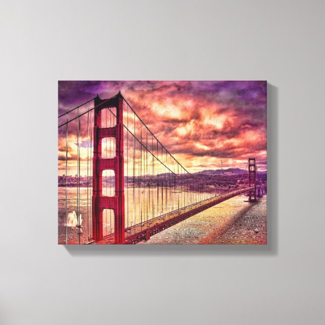 Golden Gate Bridge in San Francisco, California. Canvas Print (Front)