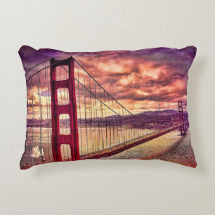 Golden Gate Bridge in San Francisco, California. Decorative Cushion