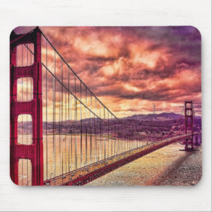 Golden Gate Bridge in San Francisco, California. Mouse Mat