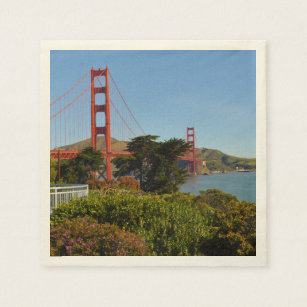 Golden Gate Bridge in San Francisco California Napkin