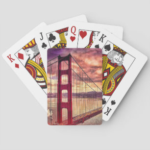Golden Gate Bridge in San Francisco, California. Playing Cards