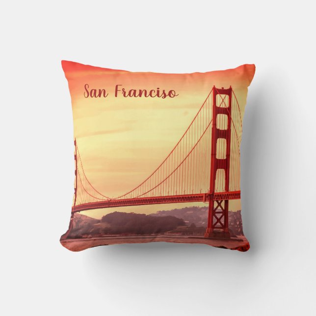 Golden Gate Bridge in San Francisco Cushion (Front)