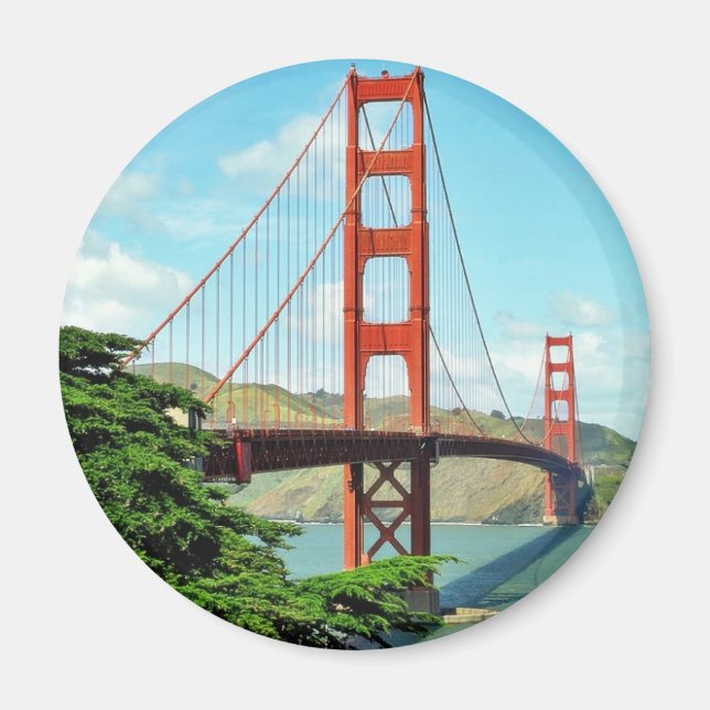 Golden Gate Bridge In San Francisco Magnet (Front)
