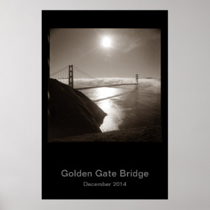 Golden Gate Bridge in the Fog #3 Poster