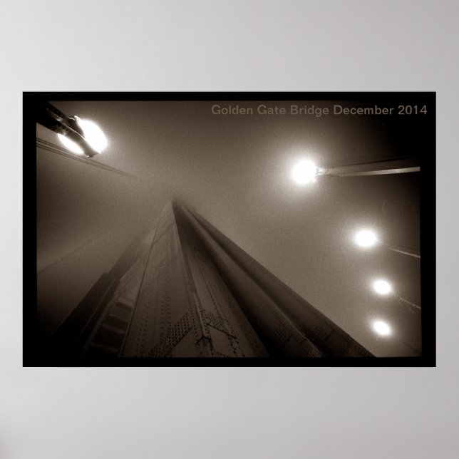 Golden Gate Bridge in the Fog #5 Poster (Front)