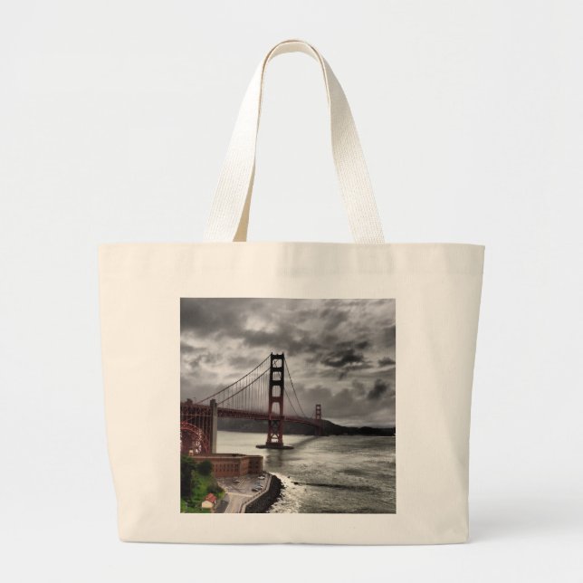 Golden Gate Bridge Large Tote Bag (Front)