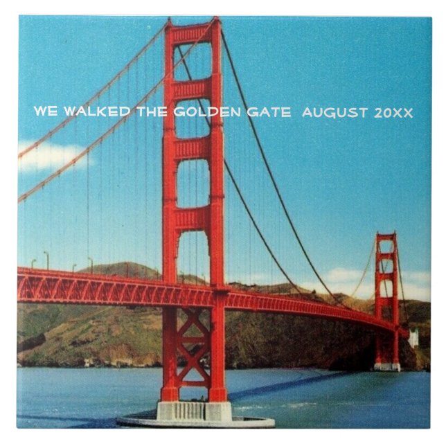 Golden Gate Bridge Memory Ceramic Tile (Front)