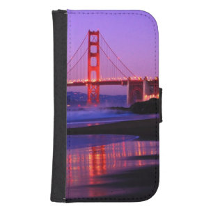 Golden Gate Bridge on Baker Beach at Sundown Samsung S4 Wallet Case