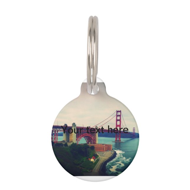 Golden Gate Bridge Pet Tag (Back)