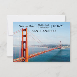 Golden Gate Bridge Photo - 3x5 Save the Date