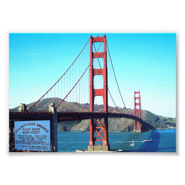 Golden Gate Bridge Photo Print (Front)