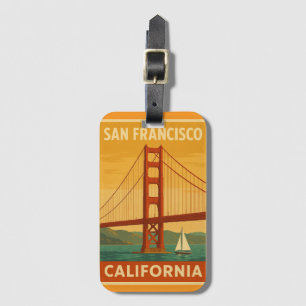 Golden Gate Bridge Retro – San Francisco Luggage T Tag