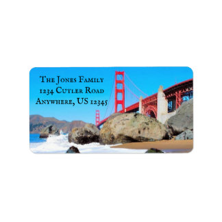 Golden Gate Bridge Return Address Label
