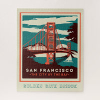 Golden Gate Bridge San Fran Vintage Poster