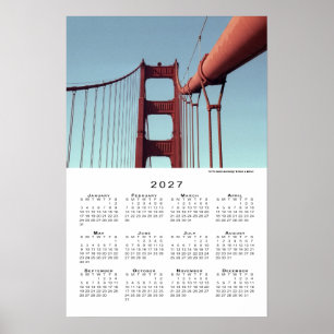 Golden Gate Bridge San Francisco 2027 Calendar Poster