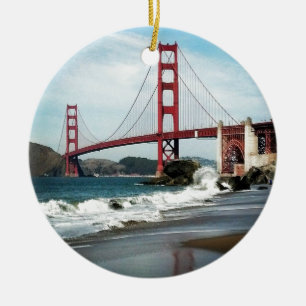 Golden Gate Bridge San Francisco CA Ceramic Tree Decoration