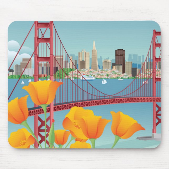 Golden Gate Bridge | San Francisco, CA Mouse Mat (Front)