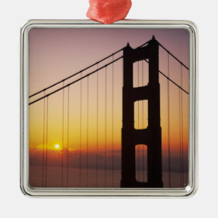 Golden Gate Bridge, San Francisco, California, 3 Metal Tree Decoration