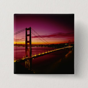 Golden Gate Bridge, San Francisco, California, 5 15 Cm Square Badge