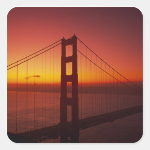 Golden Gate Bridge, San Francisco, California, 9 Square Sticker