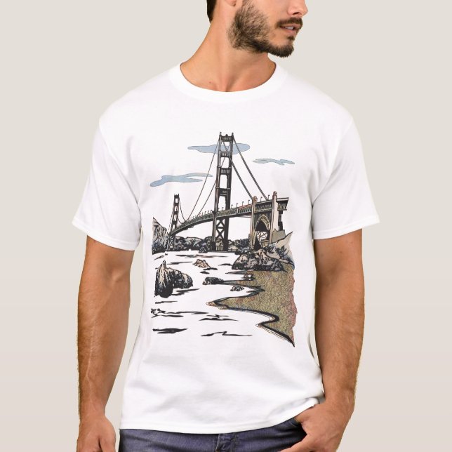Golden Gate Bridge San Francisco California T-Shirt (Front)