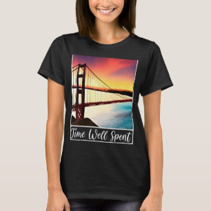 Golden Gate Bridge San Francisco California Time W T-Shirt