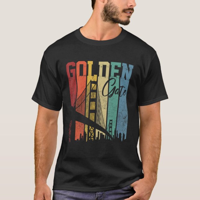 Golden Gate Bridge San Francisco California Vintag T-Shirt (Front)