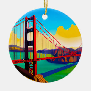 Golden Gate Bridge, San Francisco Ceramic Tree Decoration