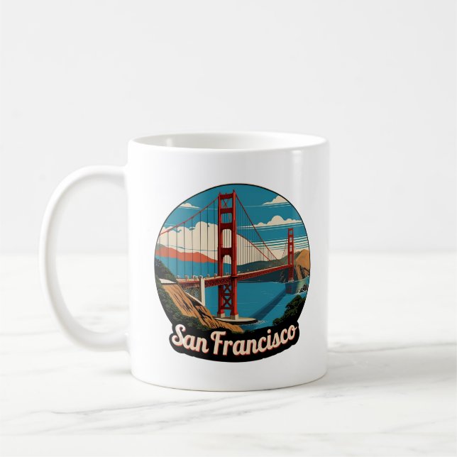 Golden Gate Bridge San Francisco Coffee Mug (Left)