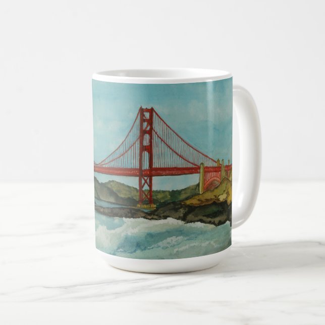 Golden Gate Bridge San Francisco Coffee Mug (Front Right)
