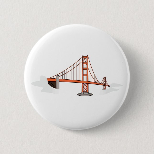 Golden Gate Bridge   San Francisco Destination 6 Cm Round Badge (Front)