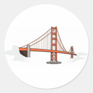 Golden Gate Bridge San Francisco Destination Classic Round Sticker