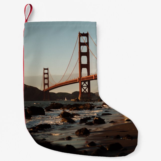 GOLDEN GATE BRIDGE, SAN FRANCISCO DURING DAY SMALL CHRISTMAS STOCKING (Front)
