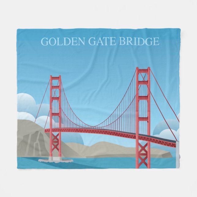 Golden Gate Bridge | San Francisco Fleece Blanket (Front (Horizontal))