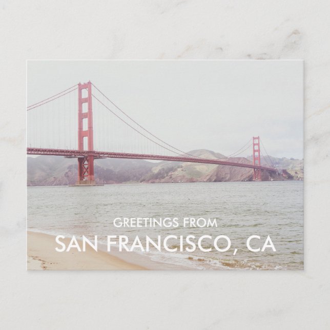 Golden Gate Bridge San Francisco Greeting Card (Front)