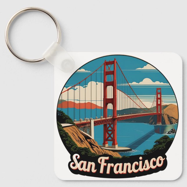 Golden Gate Bridge San Francisco Key Ring (Front)