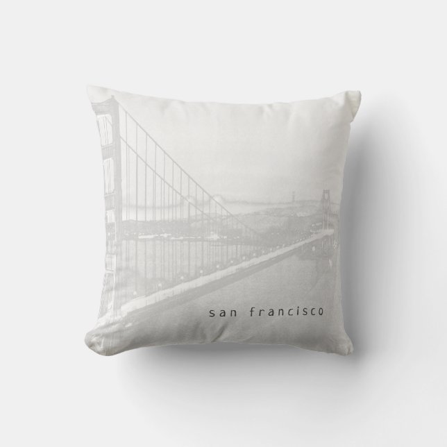 Golden Gate Bridge | San Francisco | Light Grey Cushion (Front)