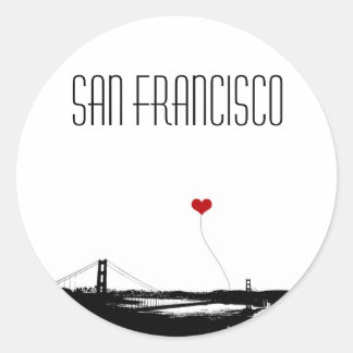 Golden Gate Bridge San Francisco Lover's Classic Round Sticker