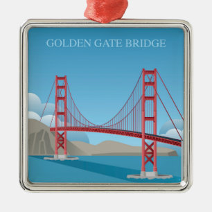 Golden Gate Bridge   San Francisco Metal Tree Decoration