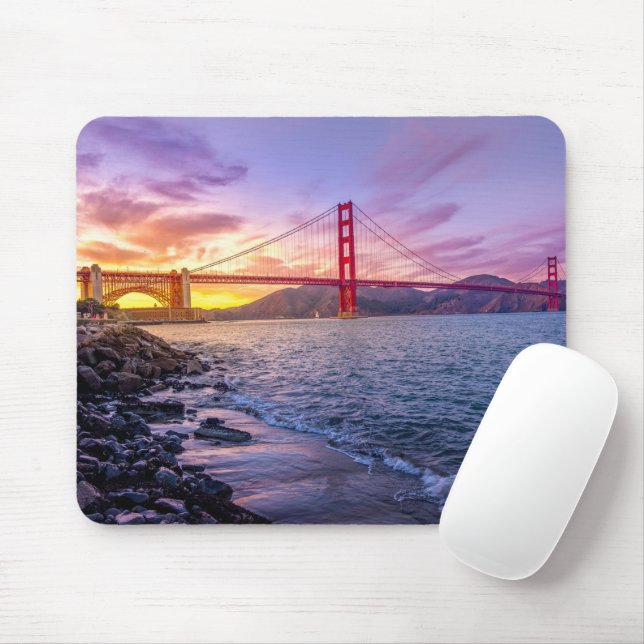 Golden Gate Bridge San Francisco Mouse Mat (With Mouse)