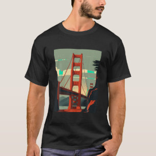 Golden Gate Bridge San Francisco Retro Design Clas T-Shirt