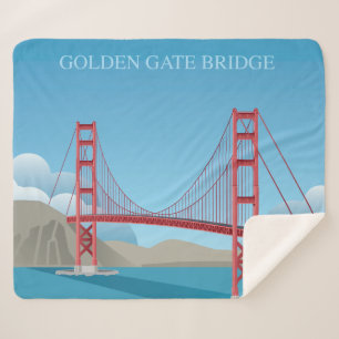 Golden Gate Bridge   San Francisco Sherpa Blanket