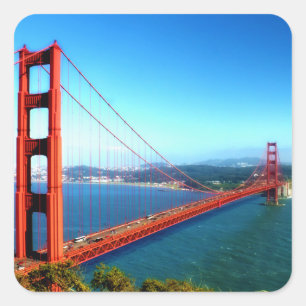 Golden Gate Bridge - San Francisco Square Sticker