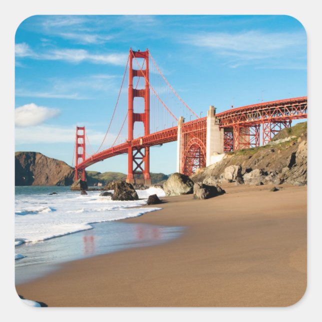 Golden Gate Bridge | San Francisco Square Sticker (Front)