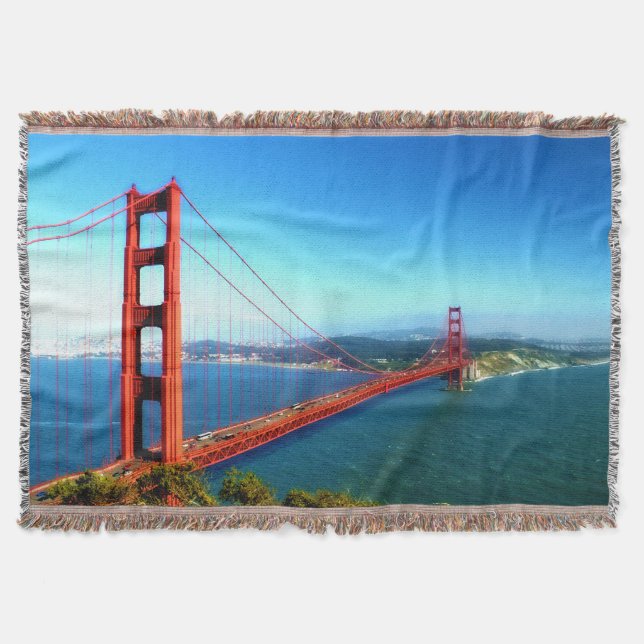 Golden Gate Bridge - San Francisco Throw Blanket (Front)